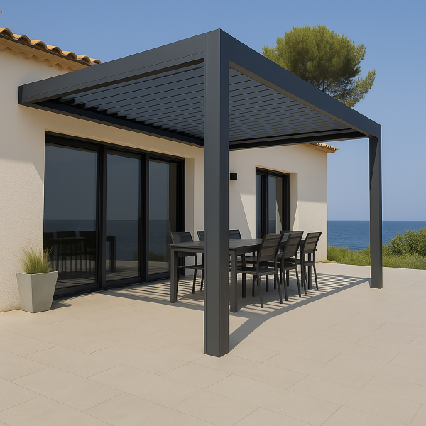 pergola en aluminium sur mesure Cassis dans les Bouches du Rhône