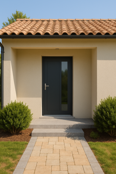 porte d'entrée en aluminium sur mesure vitrolles