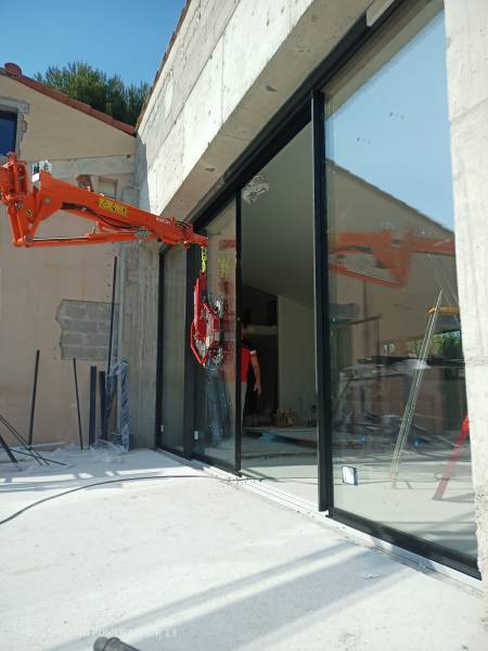 installation grande baie vitrée bouches du rhone Marseille Chateau Gombert